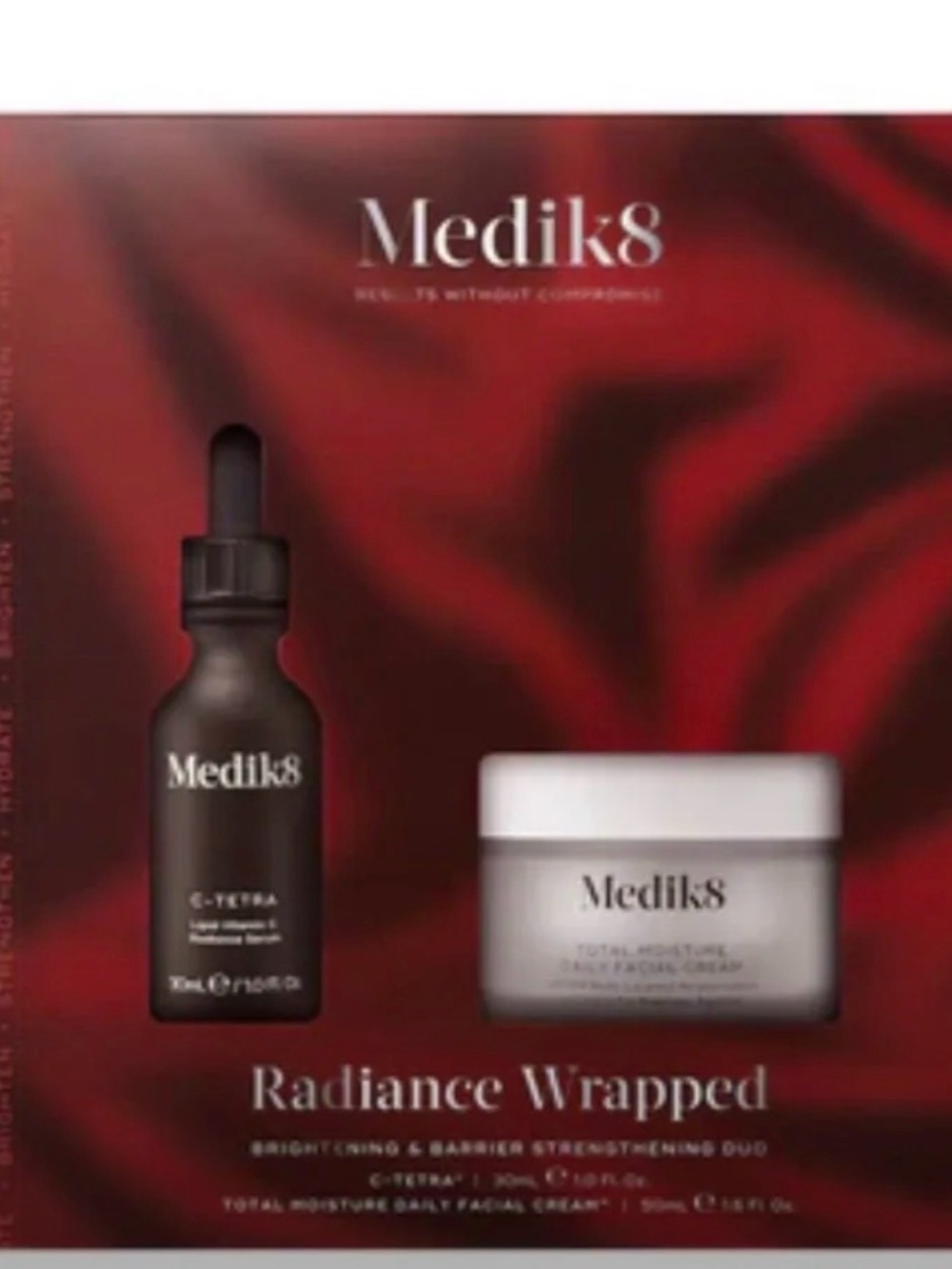 Medik8 Radiance Boosting Serum & Moisture Cream Duo — Red Packaging